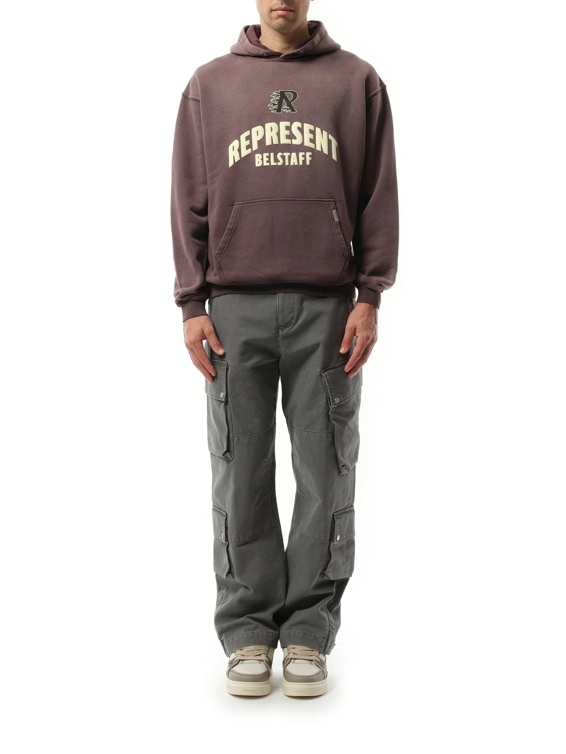 Represent X Belstaff Flame Pheonix Hoodie in Plum