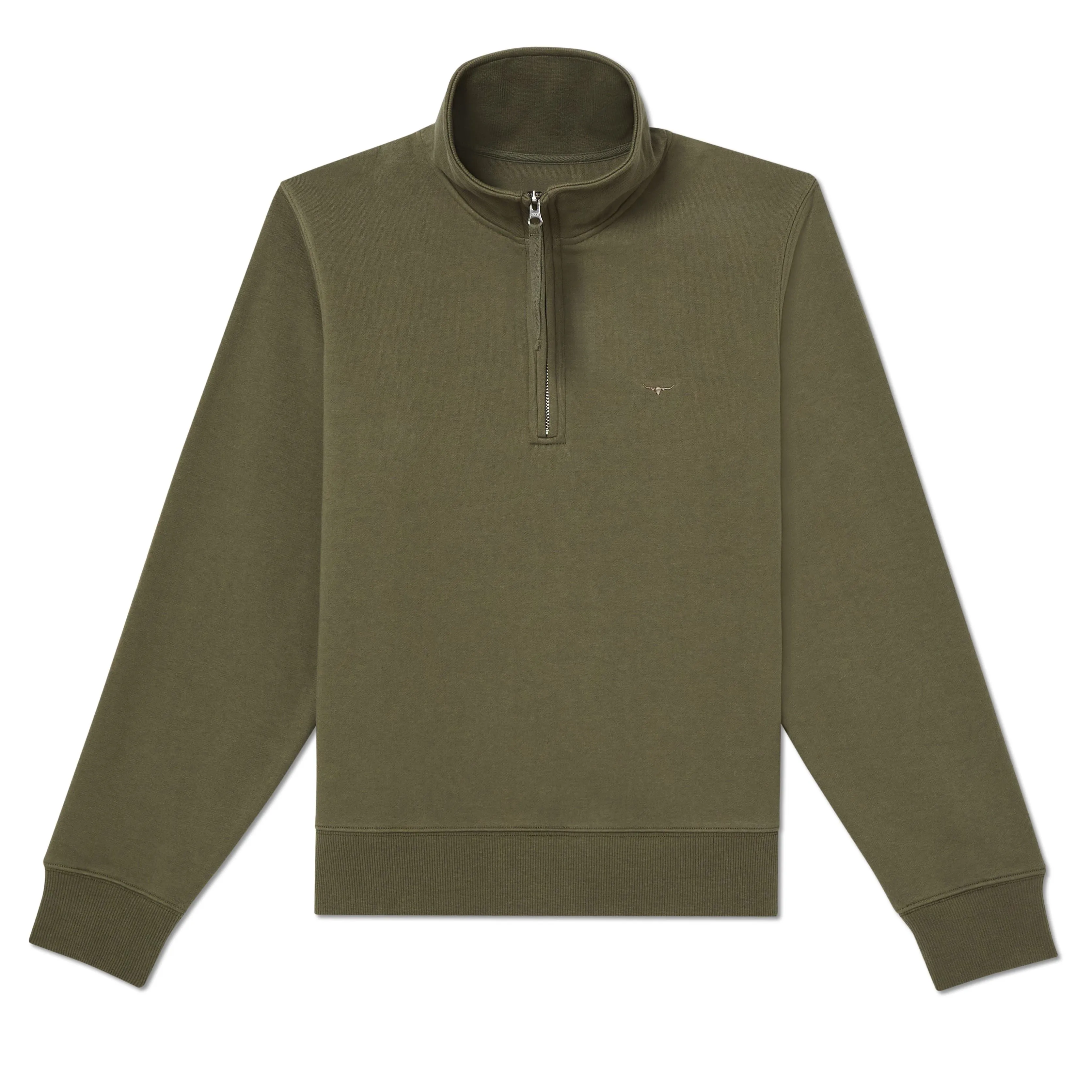 R.M.Williams Trickett Ladies Zip Neck Sweatshirt - Olive