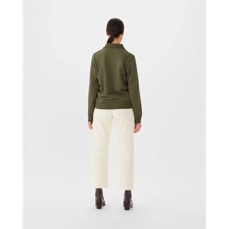 R.M.Williams Trickett Ladies Zip Neck Sweatshirt - Olive