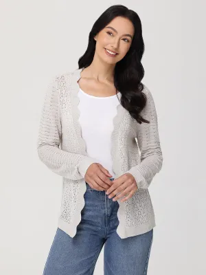 Scallop Pointelle Cardigan