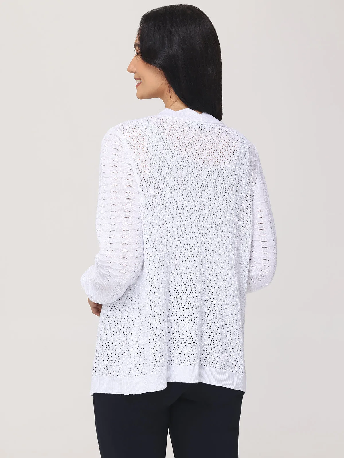 Scallop Pointelle Cardigan