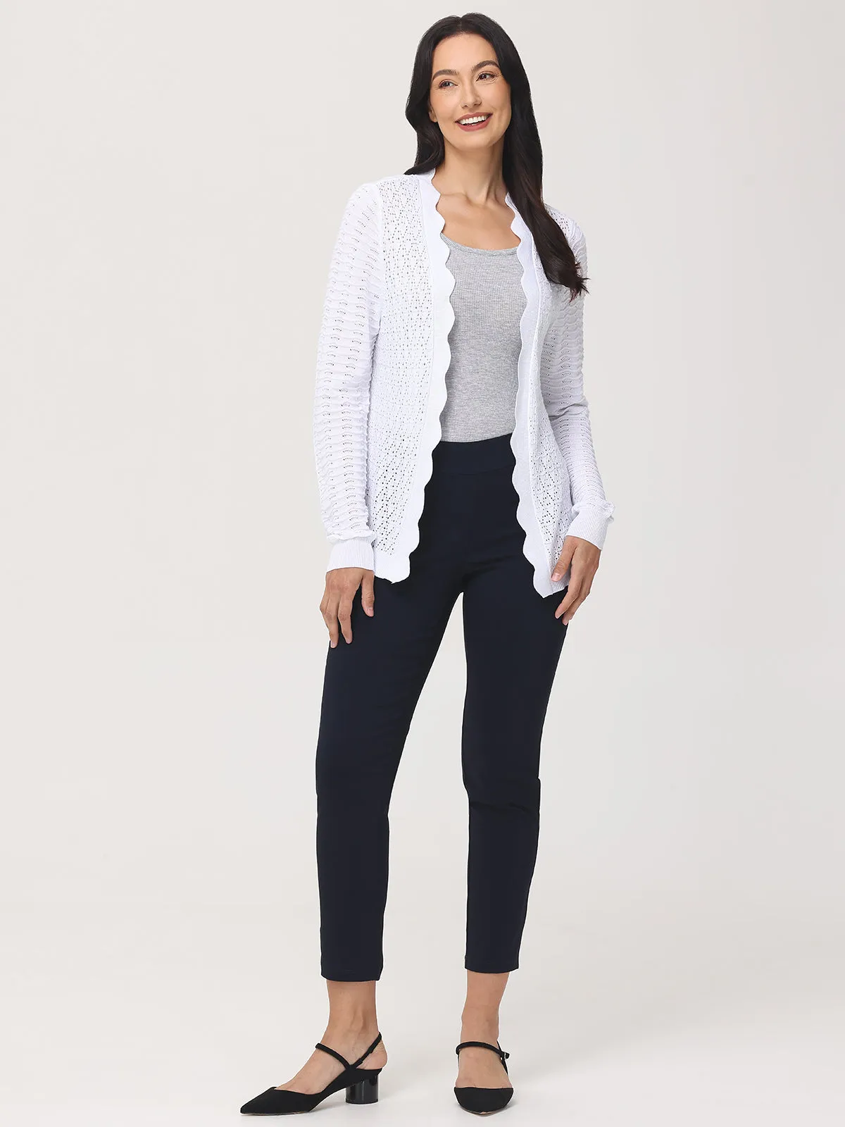 Scallop Pointelle Cardigan