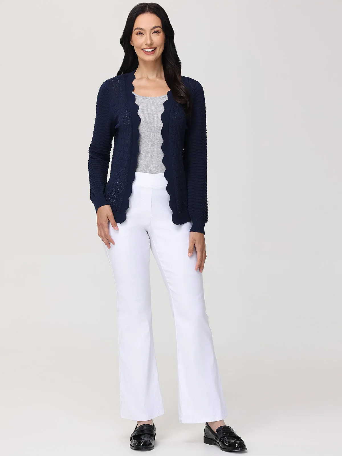 Scallop Pointelle Cardigan