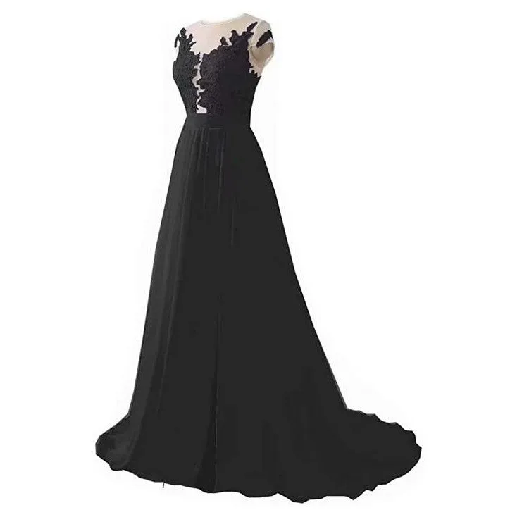 sd-hk Sleeveless Long Wedding Dress Hollowed Pattern