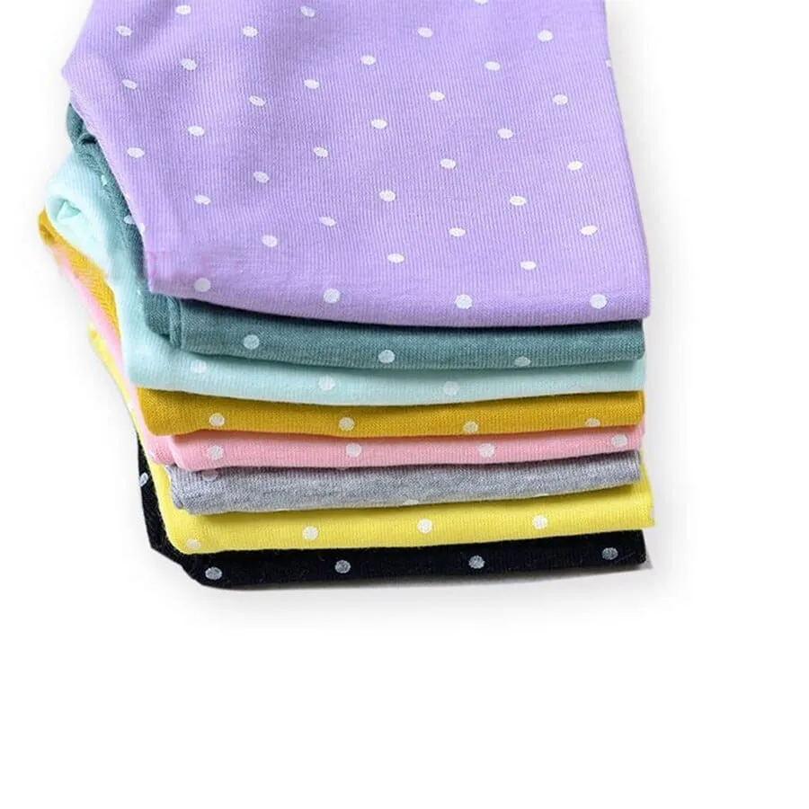 Skinny Leggings Long Pants, Polka Dots Printed Kids Pants