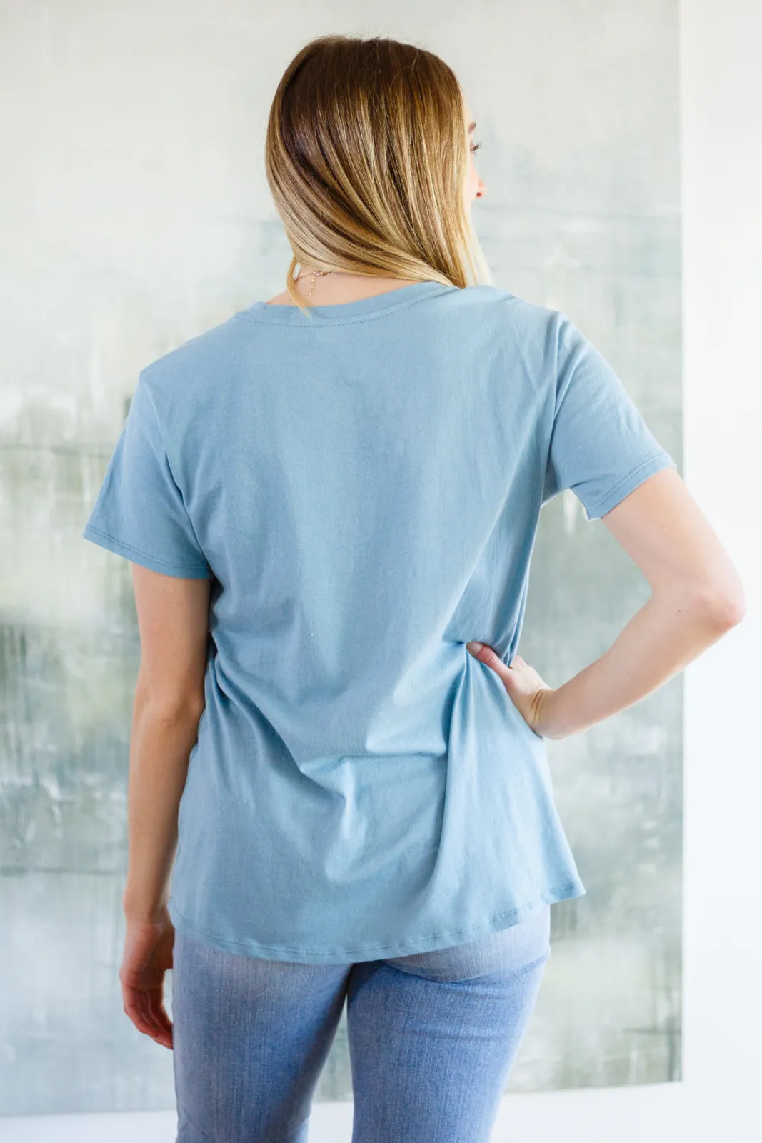 Sky Blue Relaxed Cotton Tee