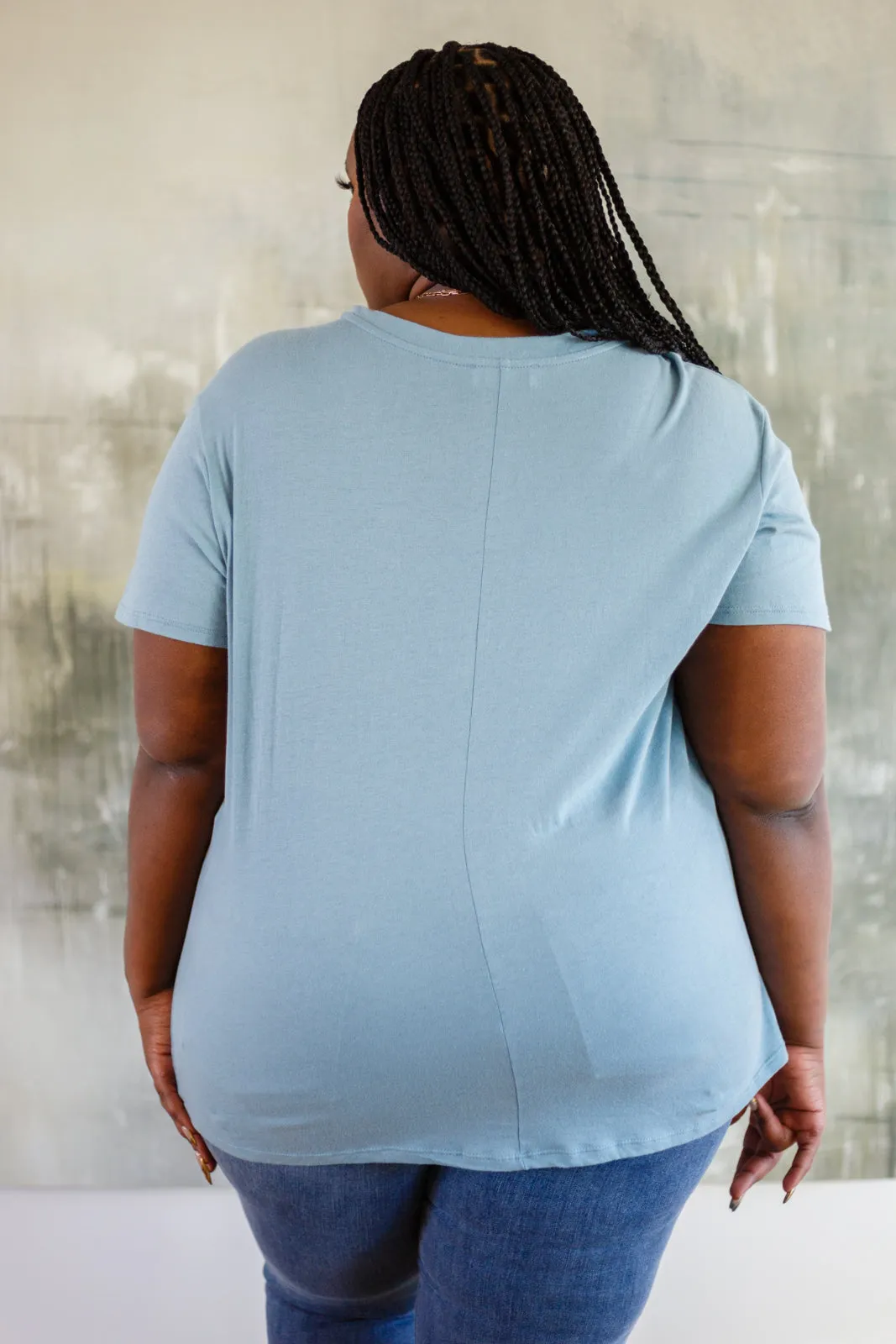Sky Blue Relaxed Cotton Tee