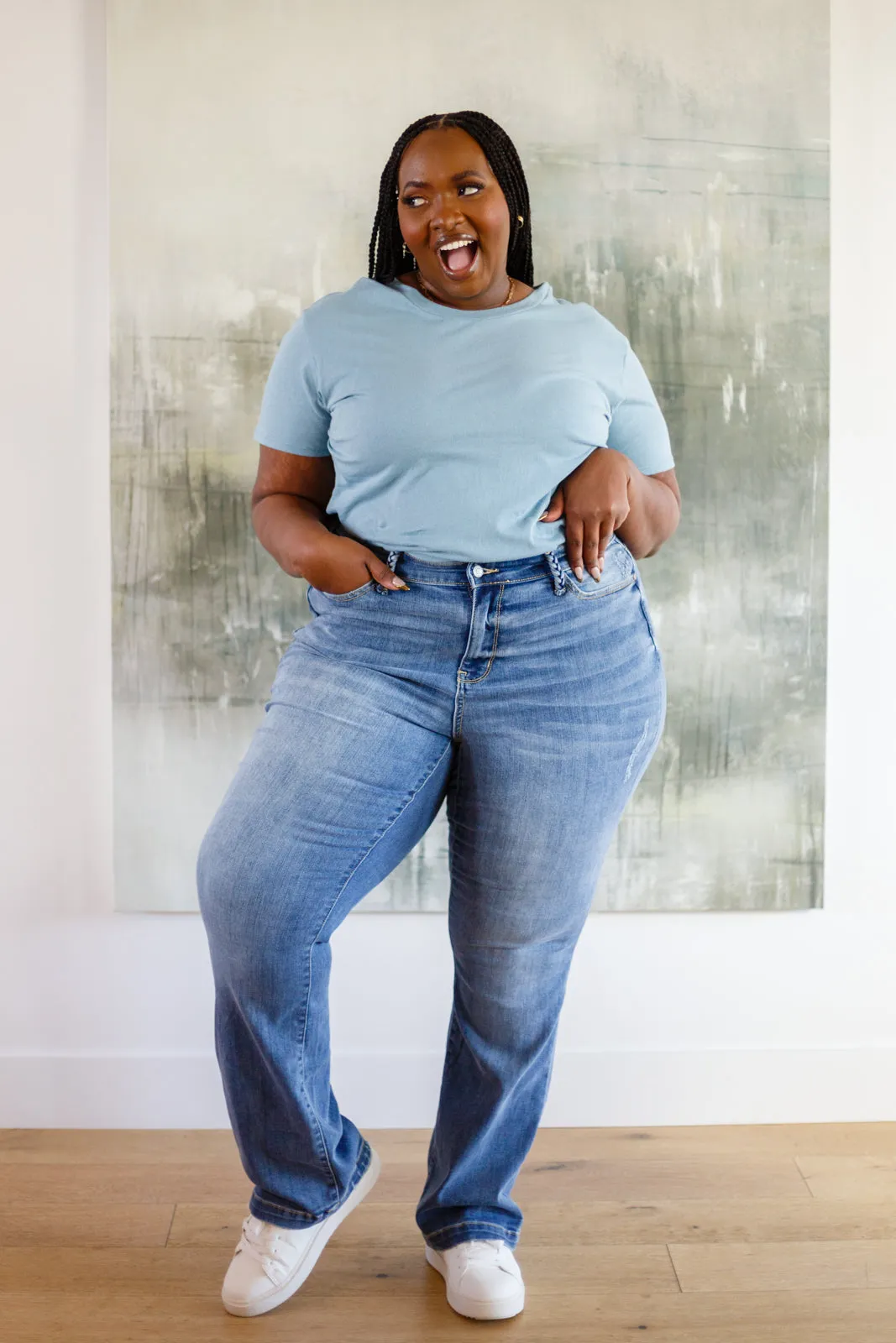 Sky Blue Relaxed Cotton Tee