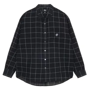 STÜSSY LIGHT WEIGHT CLASSIC SHIRT // BLACK WINDOWPANE