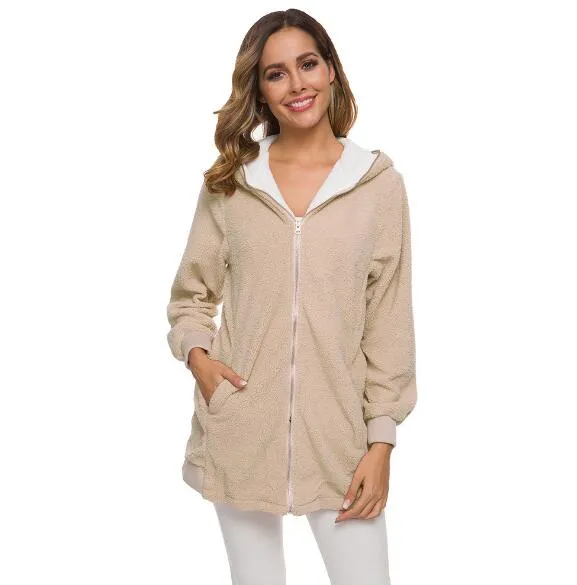 Styele Clothing Sweatwear Sweet Soft Good Fabric Women Hoodies Zip Up