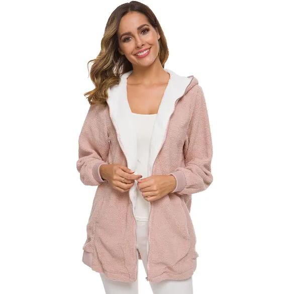 Styele Clothing Sweatwear Sweet Soft Good Fabric Women Hoodies Zip Up