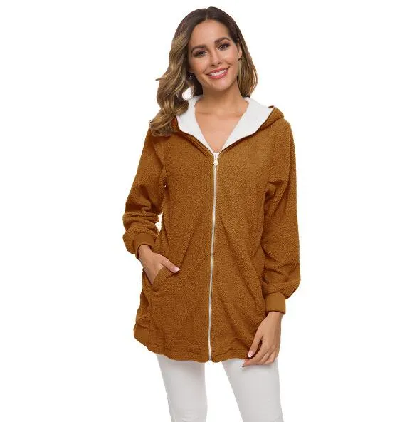Styele Clothing Sweatwear Sweet Soft Good Fabric Women Hoodies Zip Up
