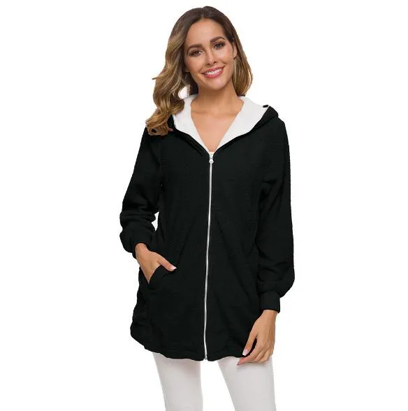 Styele Clothing Sweatwear Sweet Soft Good Fabric Women Hoodies Zip Up