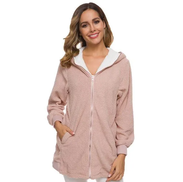 Styele Clothing Sweatwear Sweet Soft Good Fabric Women Hoodies Zip Up