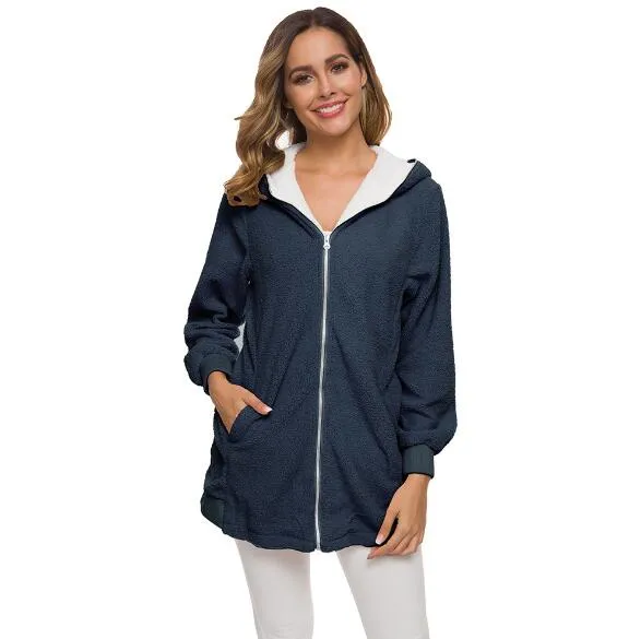 Styele Clothing Sweatwear Sweet Soft Good Fabric Women Hoodies Zip Up