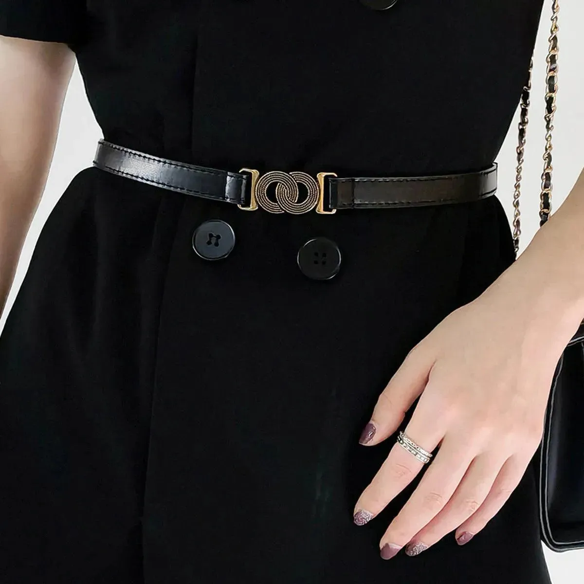 Stylish Alloy Buckle PU Leather Belt