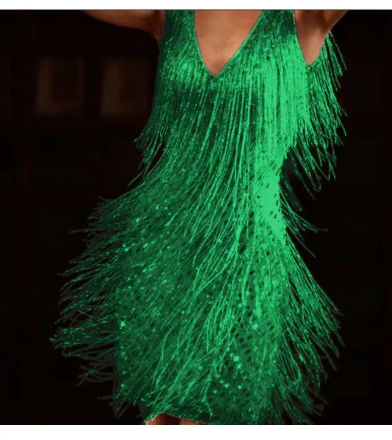 Tassel  Elegant Deep V Camisole Gown Dress