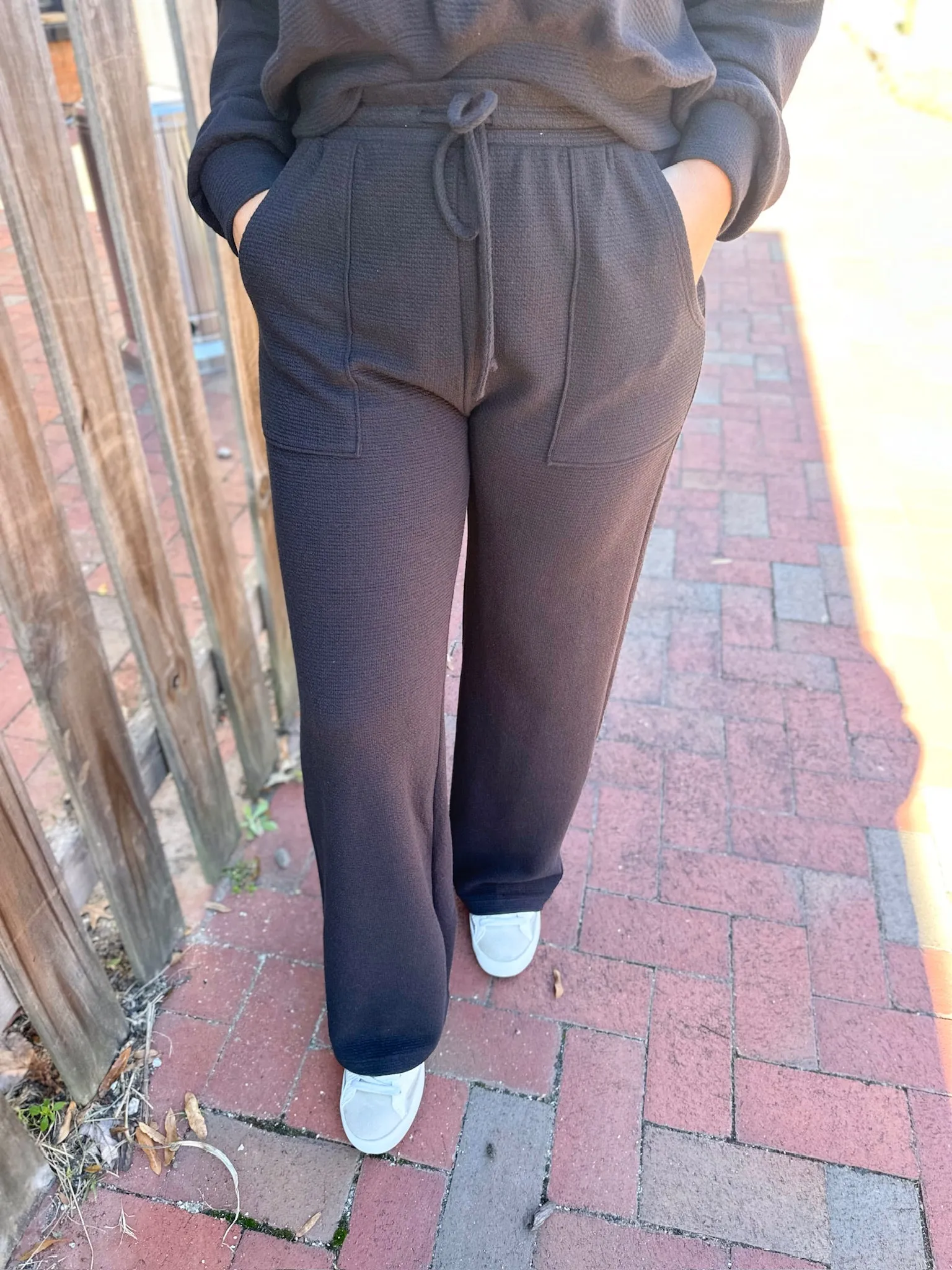 The Way You Miss Me Knit Pants with Pockets- Black