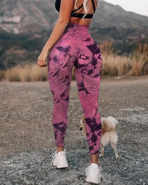 Tie Dye High Elastic Skinny Yoga Pants Active Pants