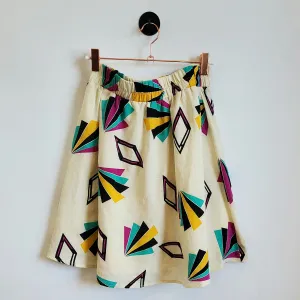 Vintage Y2K Funky Pattern Mini Skirt | Size 10