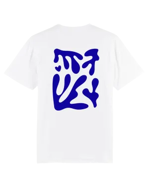 White T / Arty Blue Front Back Women