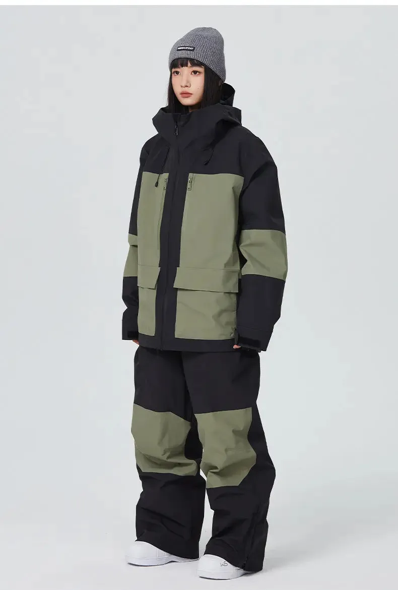Women Ski Outfits 2 Pieces Snowboarding Jackets & Pants