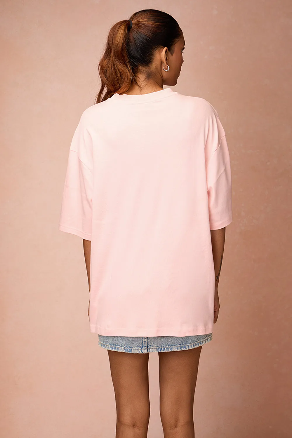 Women's Two Cats Behind Me Pink T-Shirt
