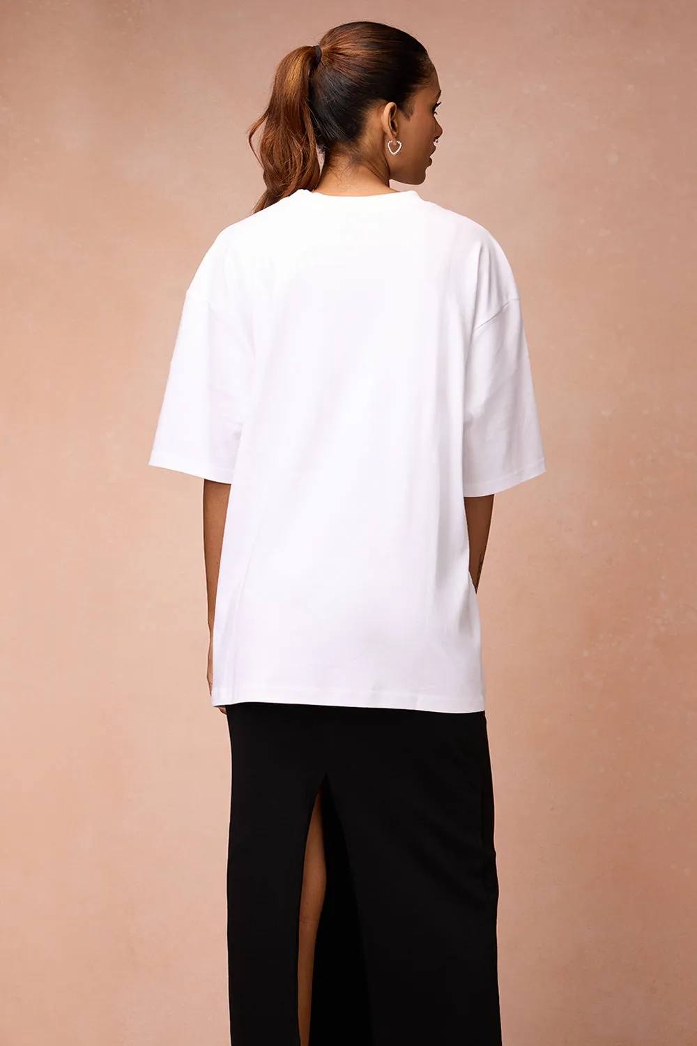 Women's Two Cats Behind Me White T-Shirt