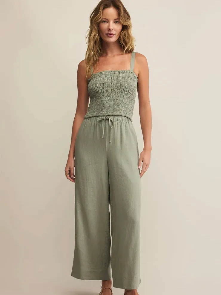 ZSupply Easton Textured Linen Pant - Avocado