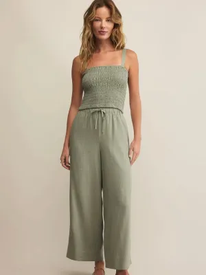 ZSupply Easton Textured Linen Pant - Avocado